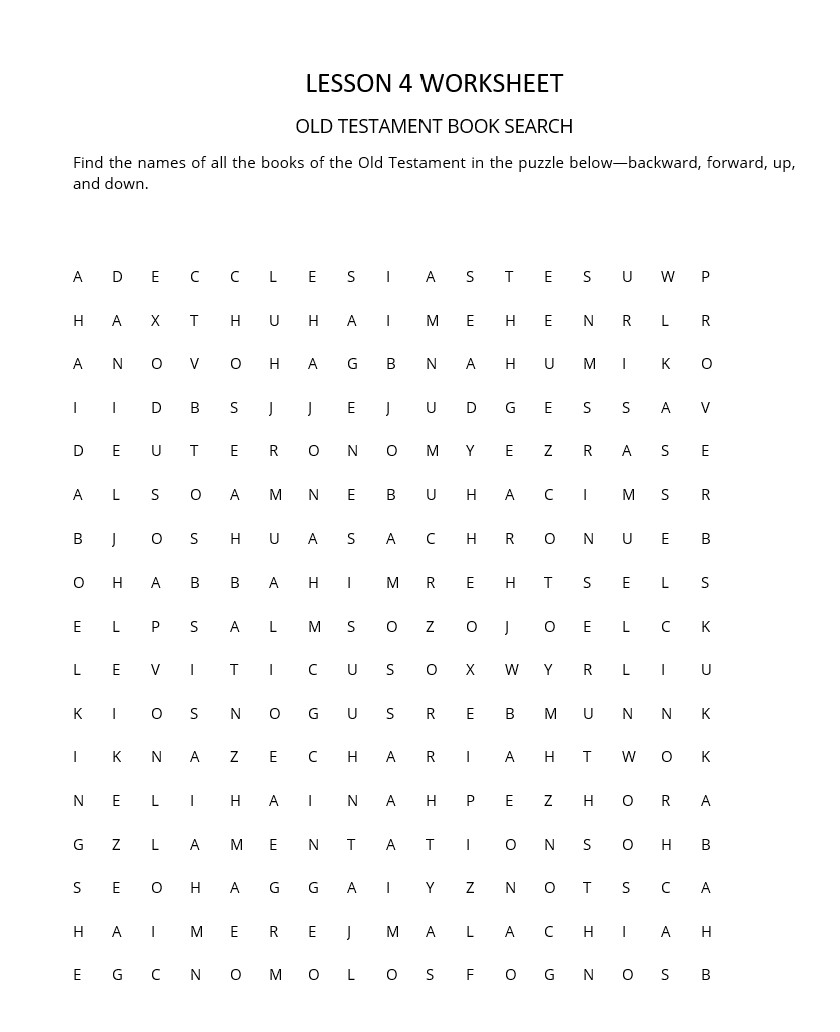 Training For Service - Lesson 4 Worksheet